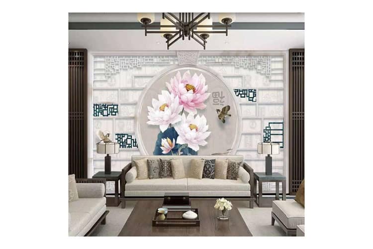 Floral wall mural