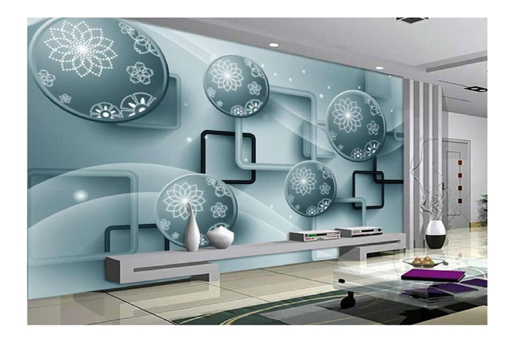 3d Abstract wall mural