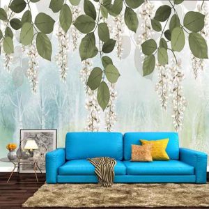 3D Leave Watercolor Wallpaper